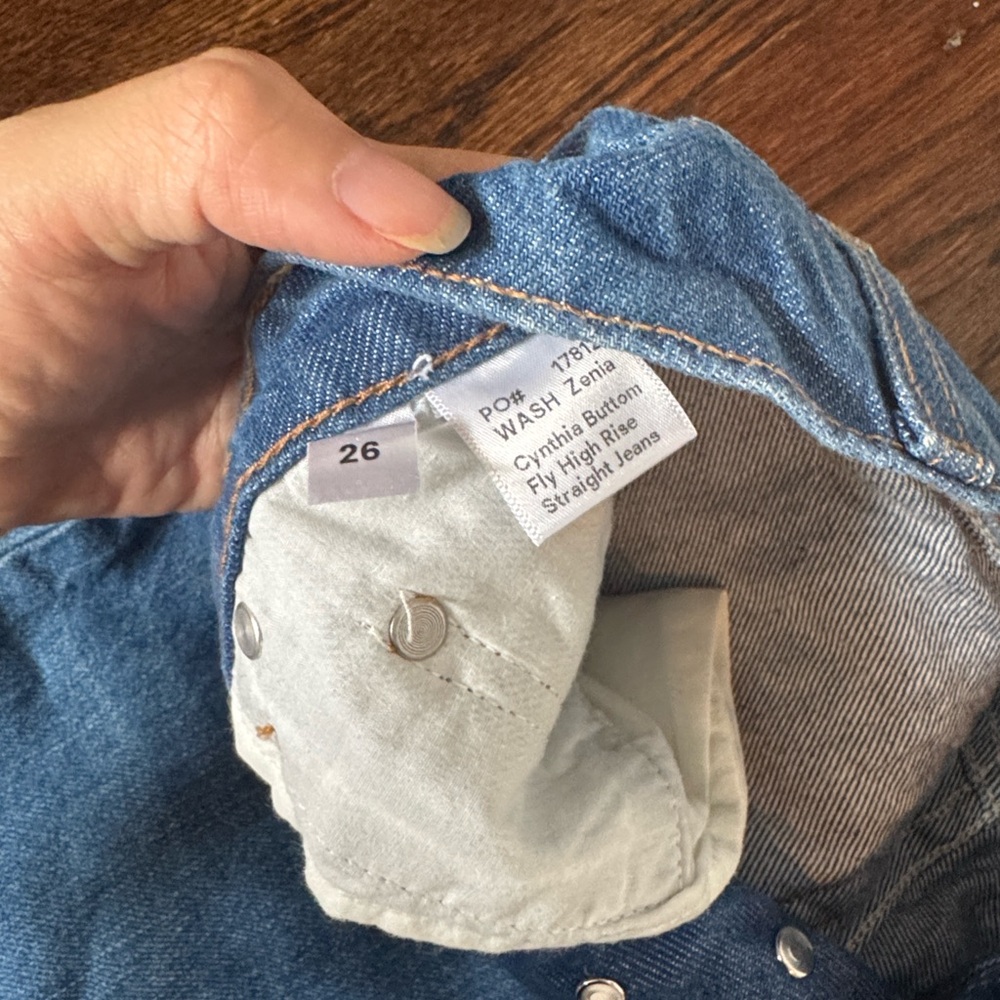 reformation cynthia high rise straight jeans - Picture 3 of 6